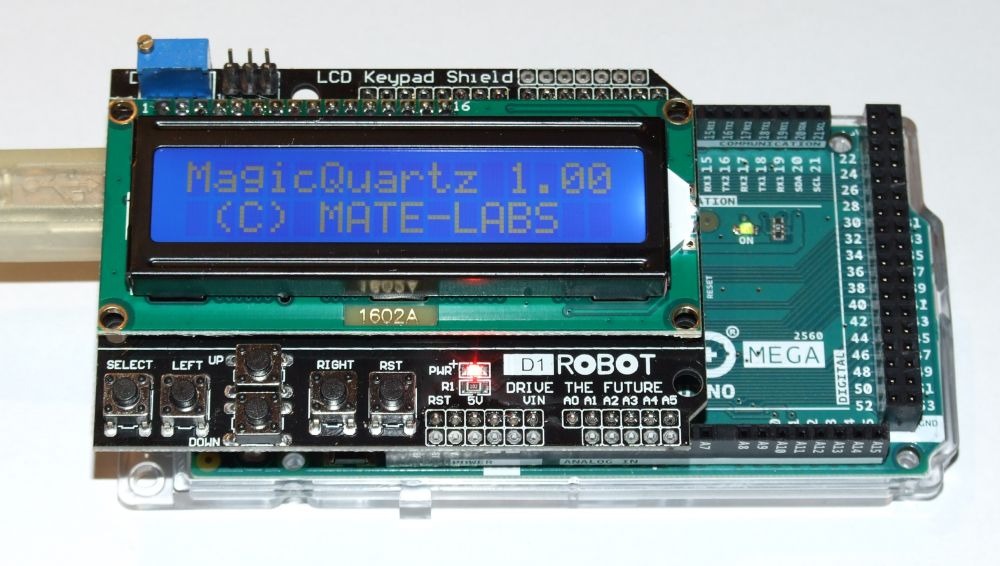 MagicQuartz firmware running on an Arduino development board